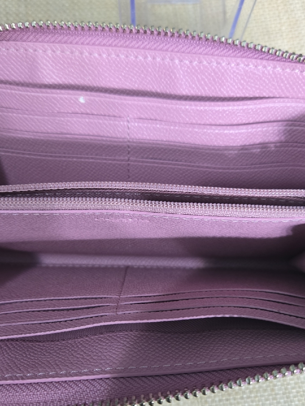 Coach Pink Floral Zip Wallet with Stud Accents - Picture 7 of 12